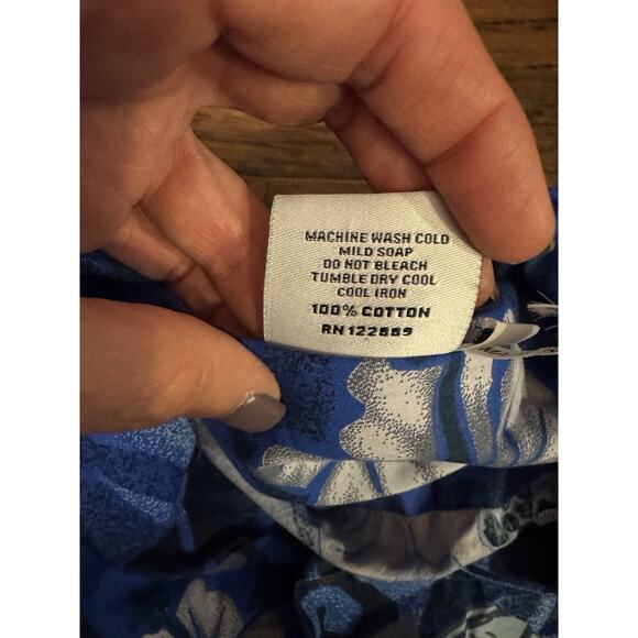 Aloha Fashion men short sleeve button up 100% Cotton HAWAII Royal Print Sz:L - Picture 6 of 6